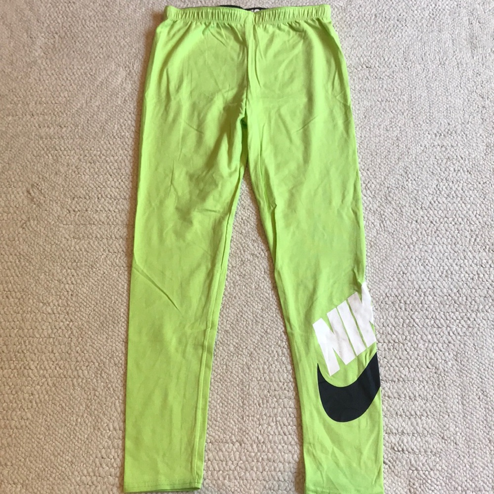 Lime green Nike leggings